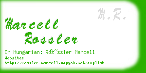 marcell rossler business card